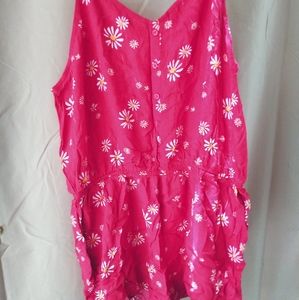 Red Daisy romper